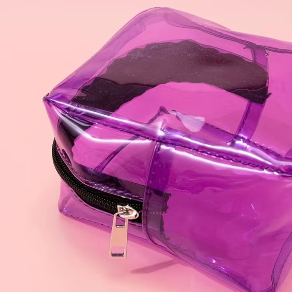 Womens NEW Royal Purple PVC Cosmetic Bag/Travel Bag/Tarot Clutch/Mini Purse, OS - Picture 6 of 7